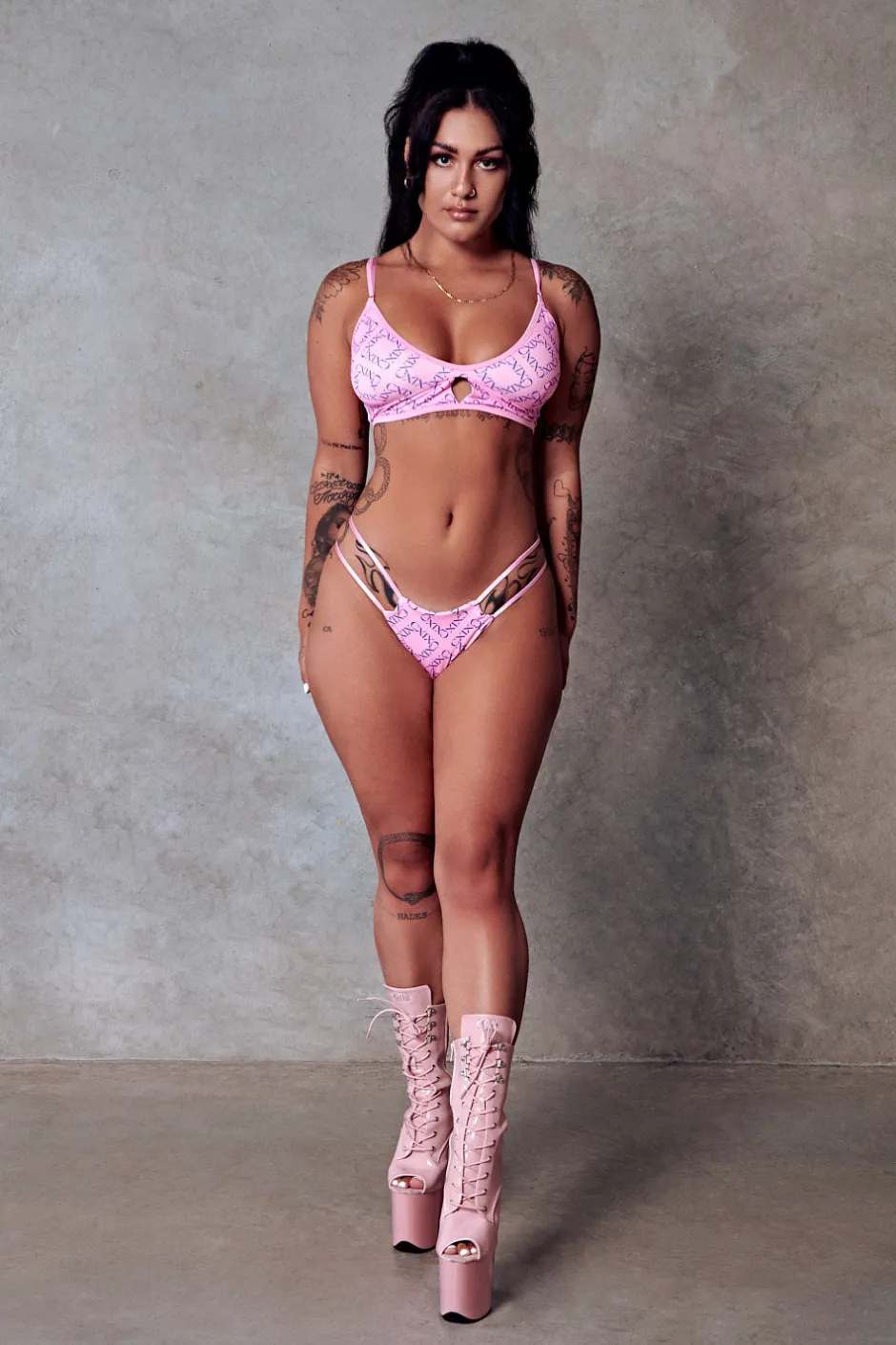 Tees & Tops*CXIX 119 Bralette - Pink With Print