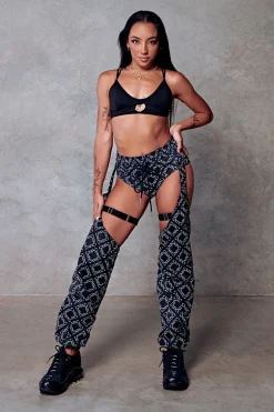 Leggings & Bikers*CXIX 119 Chaps - Black With Print