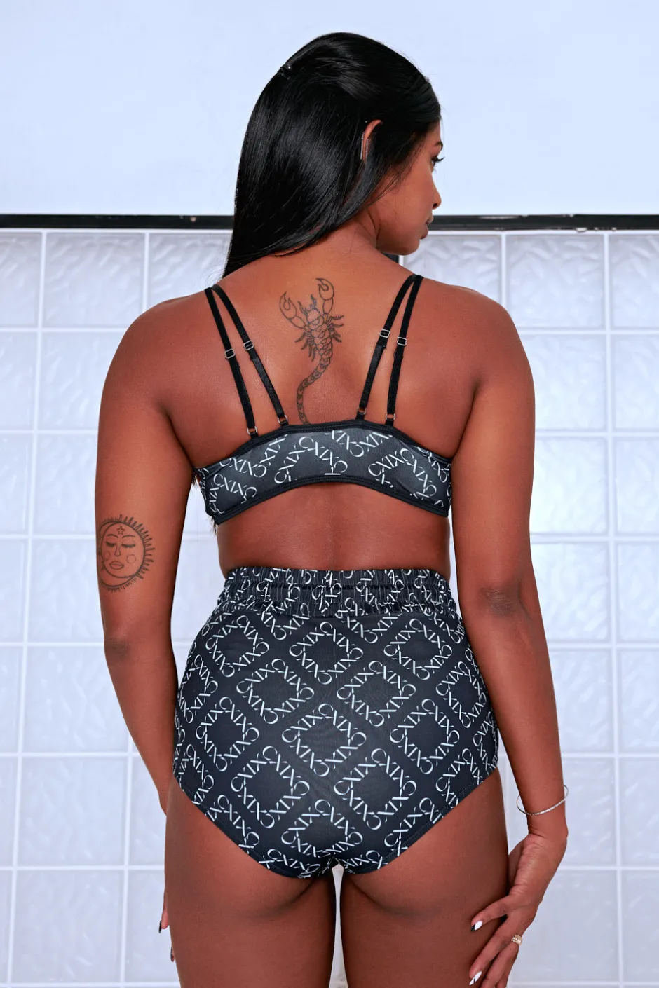 Leggings & Bikers*CXIX 119 Chaps - Black With Print