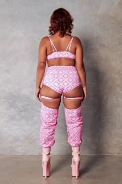 Leggings & Bikers*CXIX 119 Chaps - Pink With Print