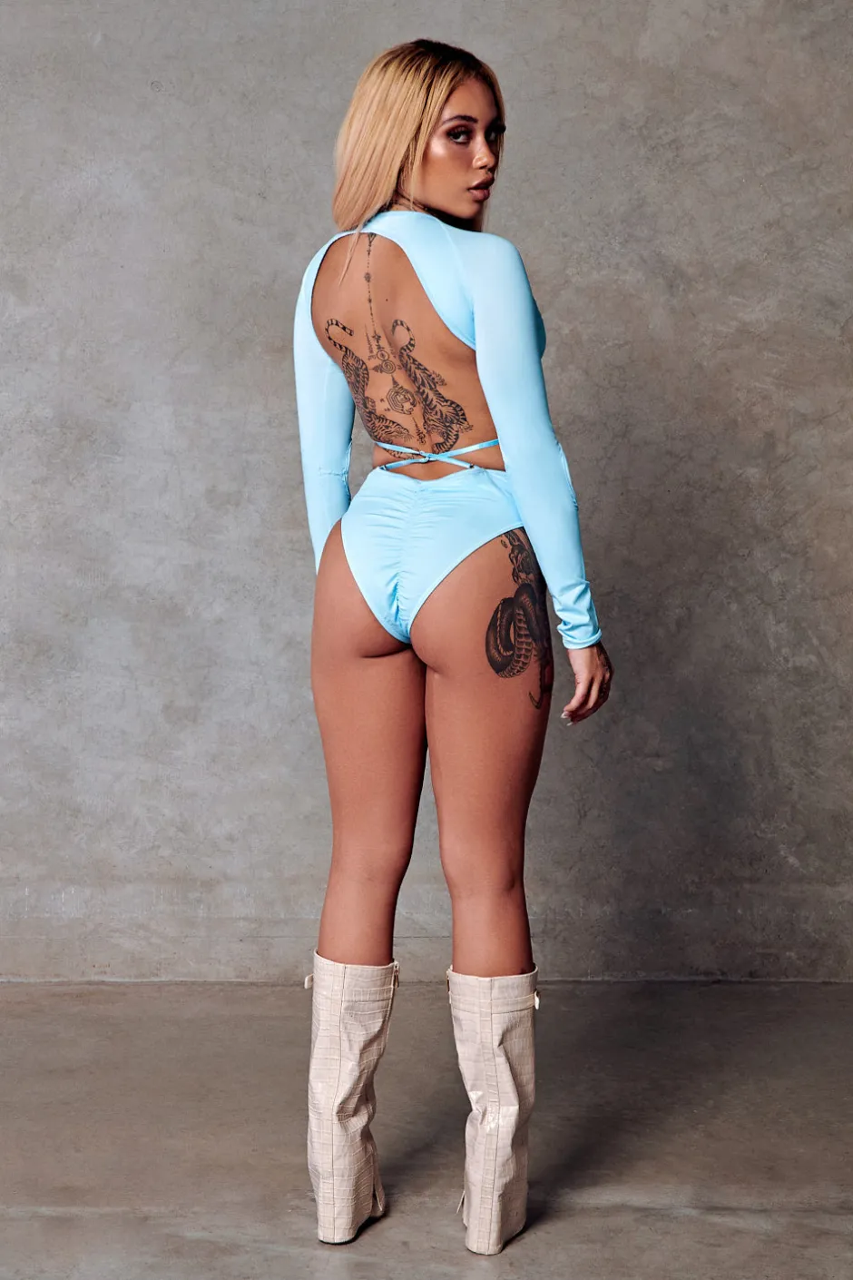 Body & Jumpsuits*CXIX 119 Plunge Bodysuit - Blue