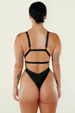 Body & Jumpsuits*CXIX Aphrodite Bodysuit - Black Satin
