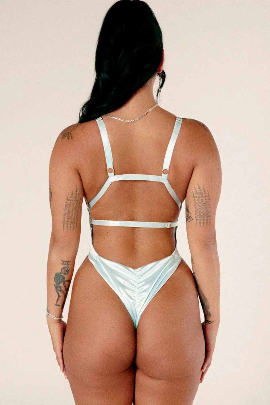Body & Jumpsuits*CXIX Aphrodite Bodysuit - Blue Satin