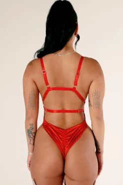 Body & Jumpsuits*CXIX Aphrodite Bodysuit - Red Satin