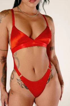 Body & Jumpsuits*CXIX Aphrodite Bodysuit - Red Satin
