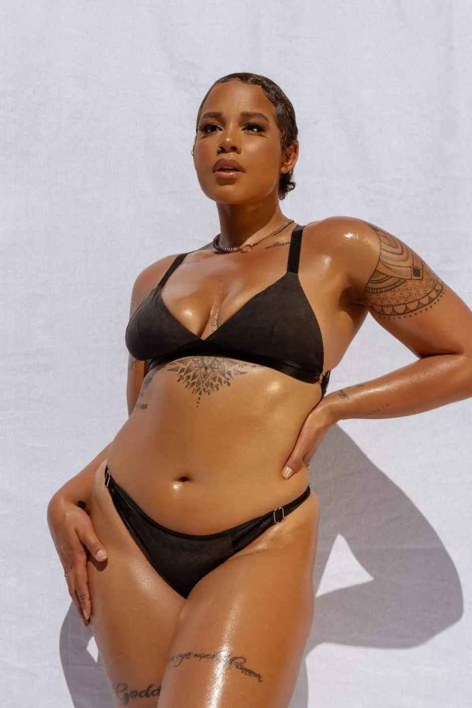Cheeky Bottoms*CXIX Aphrodite Brazilian Bottoms - Black