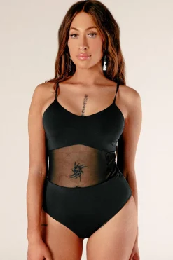 Body & Jumpsuits*CXIX Baddies Mesh Bodysuit - Black