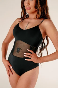 Body & Jumpsuits*CXIX Baddies Mesh Bodysuit - Black