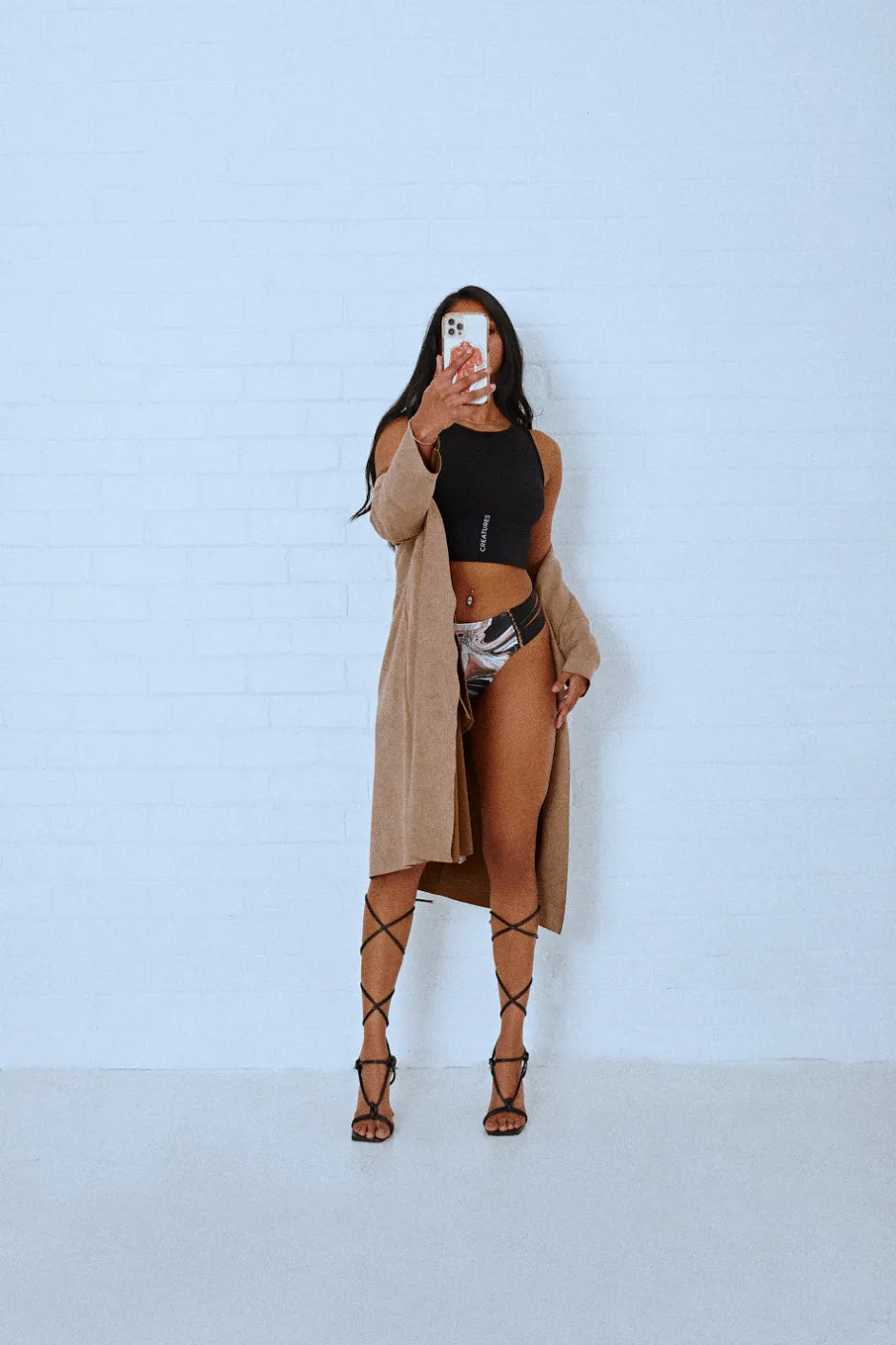 Tees & Tops*CXIX Creatures Crop Top - Black
