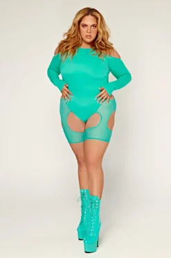 Body & Jumpsuits*CXIX Dollhaus Mesh Bodysuit - Aqua