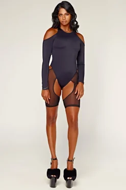 Body & Jumpsuits*CXIX Dollhaus Mesh Bodysuit - Black