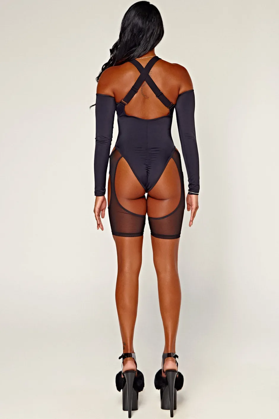 Body & Jumpsuits*CXIX Dollhaus Mesh Bodysuit - Black