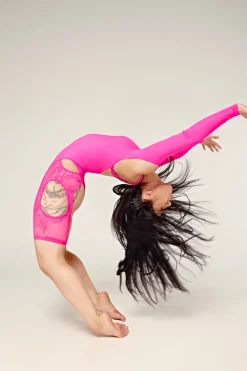 Body & Jumpsuits*CXIX Dollhaus Mesh Bodysuit - Barbie Pink