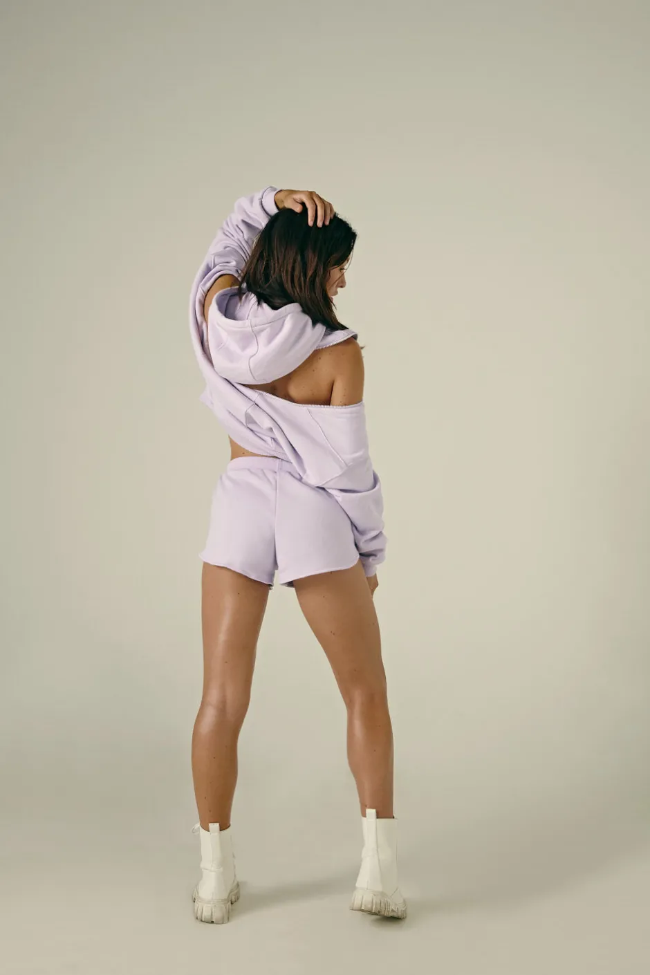 Joggers & Jumpers*CXIX Droptop Zip Hoodie - Lilac