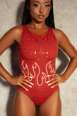 Gecko Grip™ Apparel*CXIX Fya Gecko Grip Bodysuit - Red
