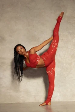 Gecko Grip™ Apparel*CXIX Fya Gecko Grip Leggings: Red