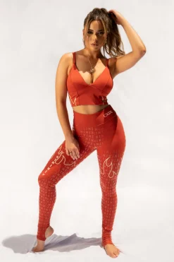 Gecko Grip™ Apparel*CXIX Fya Gecko Grip Leggings: Red