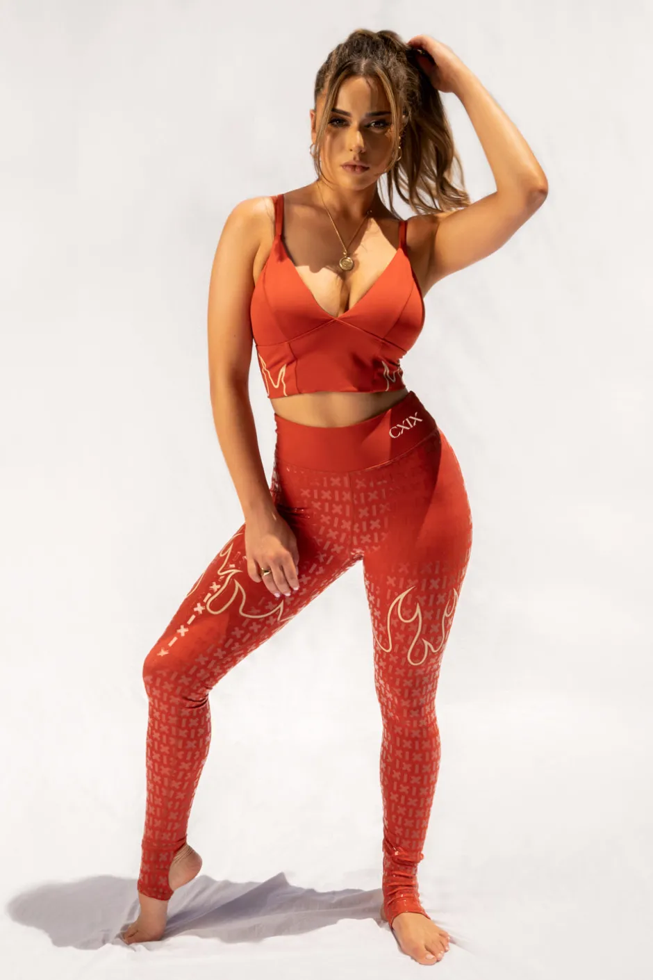 Gecko Grip™ Apparel*CXIX Fya Gecko Grip Leggings: Red