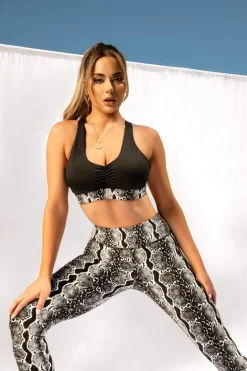 Leggings & Bikers*CXIX Gecko Grip™ Leggings: Black Mamba