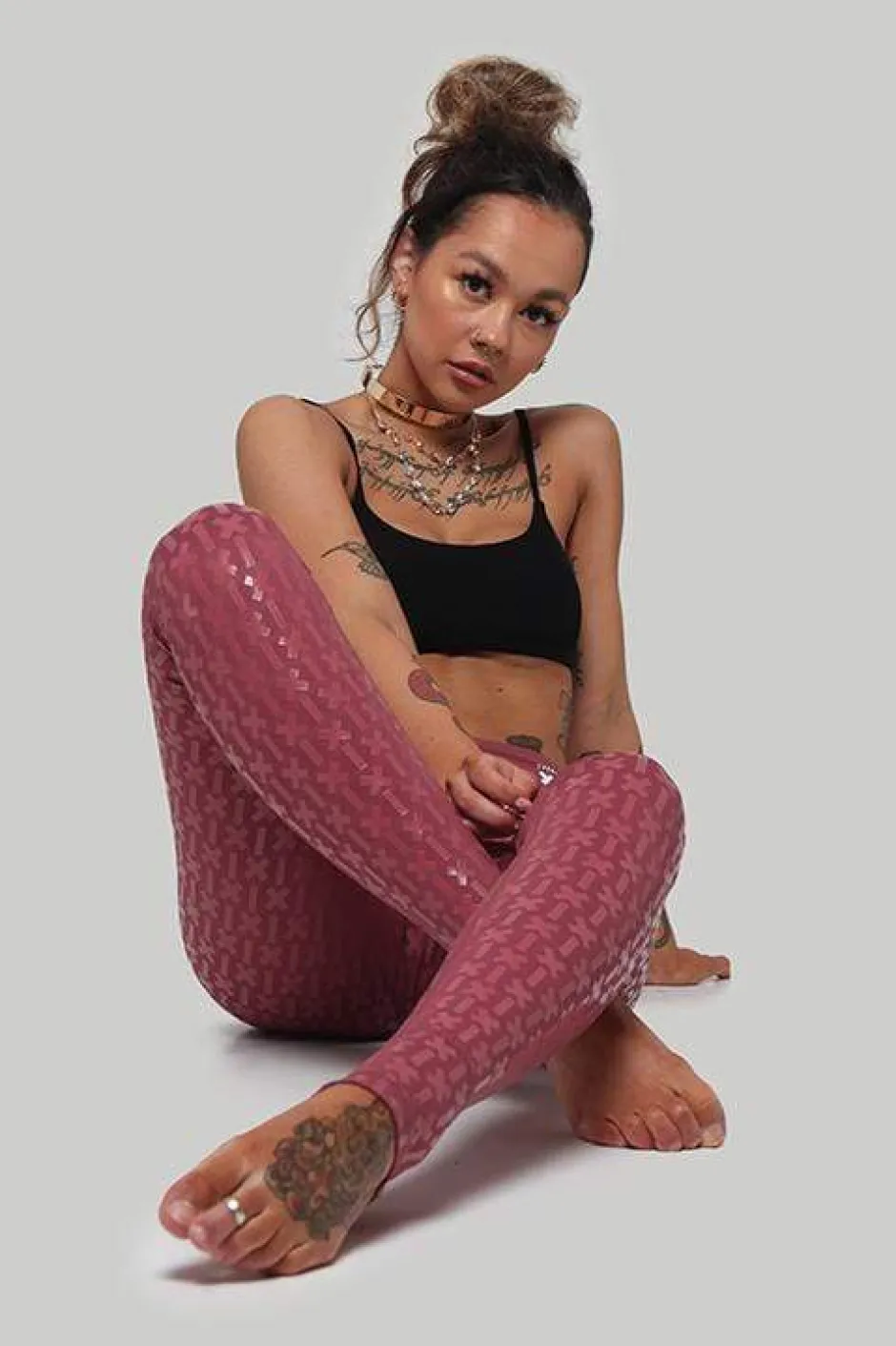 Leggings & Bikers*CXIX Gecko Grip™ Leggings: Mauve