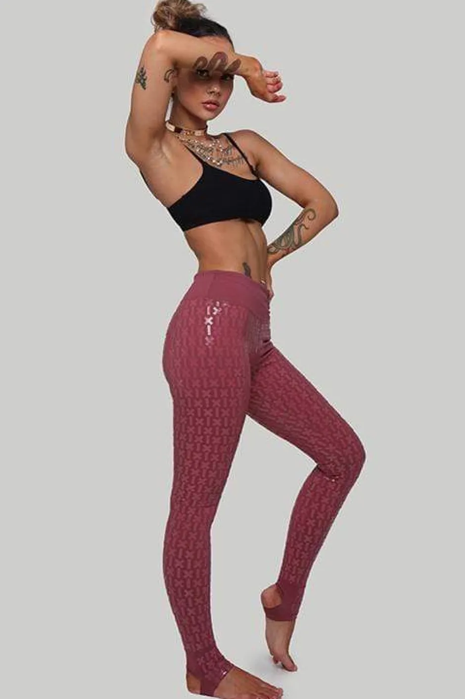 Leggings & Bikers*CXIX Gecko Grip™ Leggings: Mauve