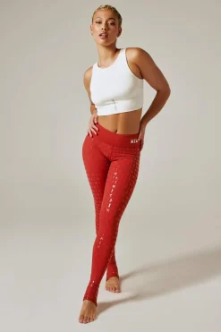 Gecko Grip™ Apparel*CXIX Gecko Grip™ Leggings: Red Rust