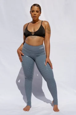 Gecko Grip™ Apparel*CXIX Gecko Grip™ Leggings: Steel Blue