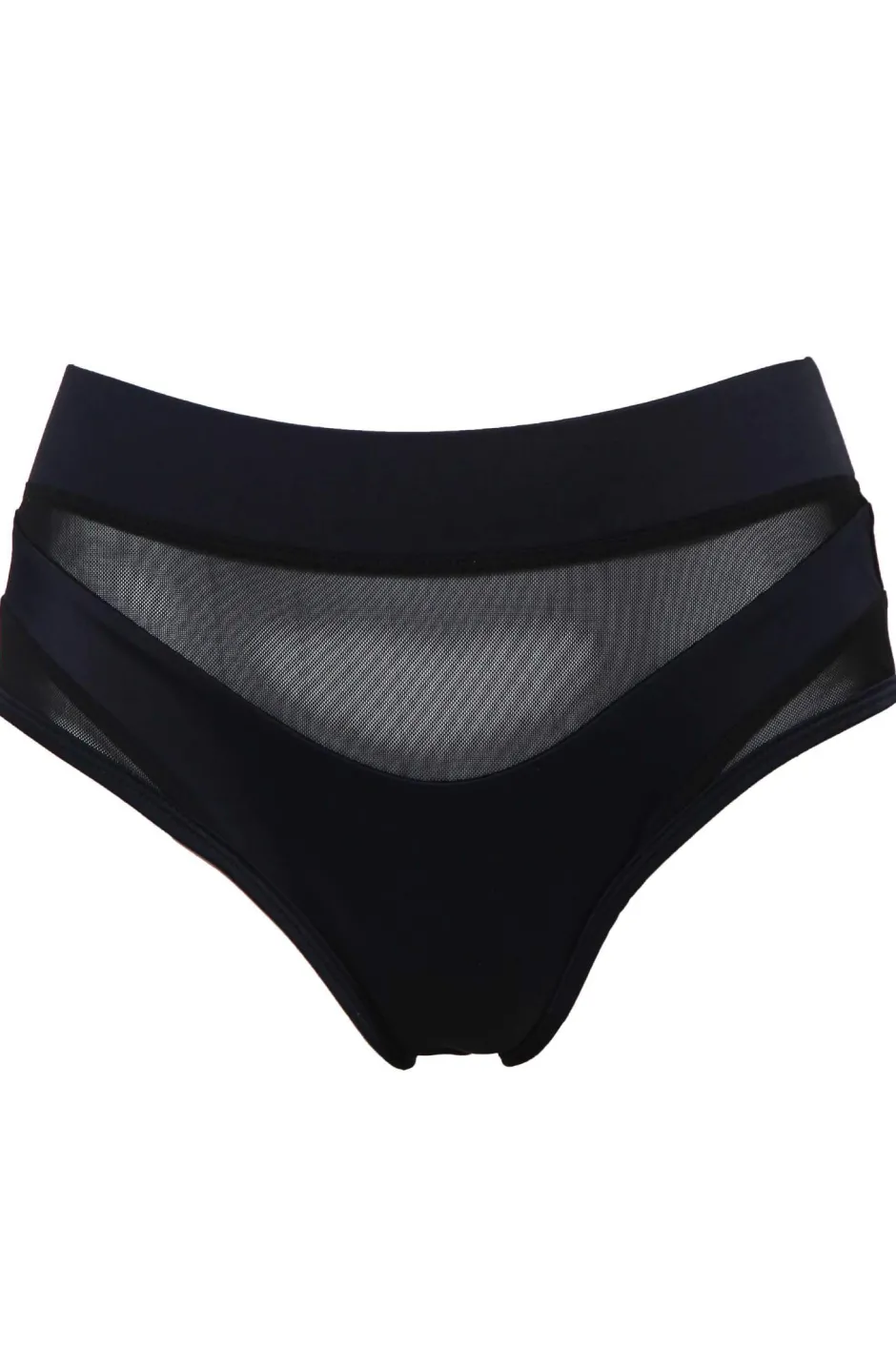High Waisted Bottoms*CXIX Goddess High Waisted Bottoms - Black With Black Mesh