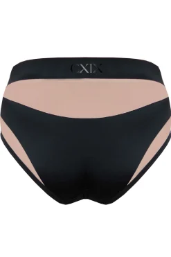High Waisted Bottoms*CXIX Goddess High Waisted Bottoms - Black With Sand Mesh