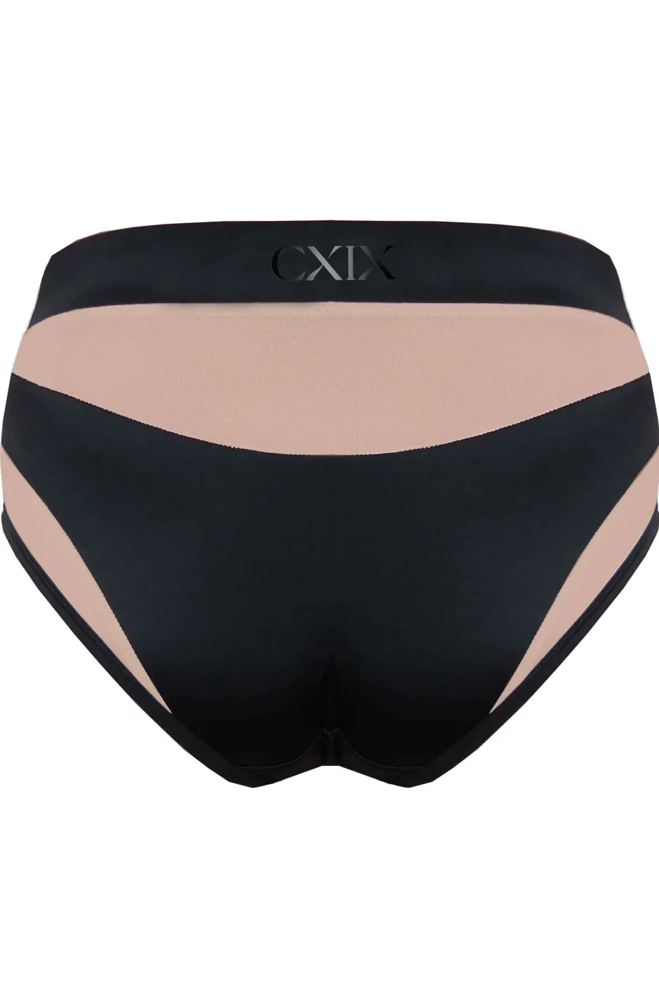 High Waisted Bottoms*CXIX Goddess High Waisted Bottoms - Black With Sand Mesh