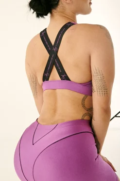 Tees & Tops*CXIX Haley Crossover Sports Bra - Purple