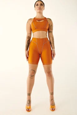 Tees & Tops*CXIX Haley Crossover Sports Bra - Orange