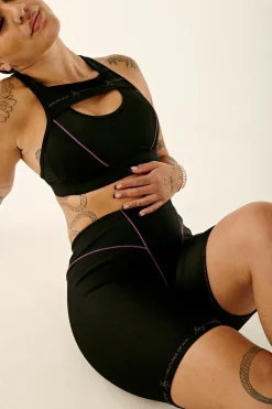 Tees & Tops*CXIX Haley Crossover Sports Bra - Black