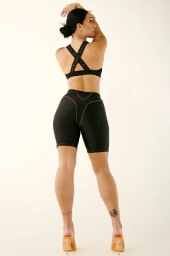 Tees & Tops*CXIX Haley Crossover Sports Bra - Black