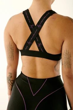 Tees & Tops*CXIX Haley Crossover Sports Bra - Black
