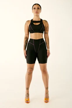 Tees & Tops*CXIX Haley Crossover Sports Bra - Black