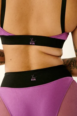 Tees & Tops*CXIX Haley Scoop Neck Sports Bra - Purple