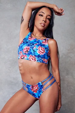 Tees & Tops*CXIX Illusion Sports Bra - Flowerbomb