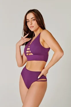 Tees & Tops*CXIX Malibu Support Sports Bra - Mulberry