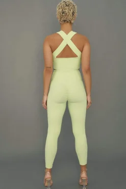 Tees & Tops*CXIX Move It Ribbed Corset Crop - Appletini