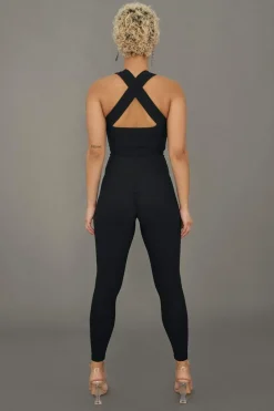 Tees & Tops*CXIX Move It Ribbed Corset Crop - Black