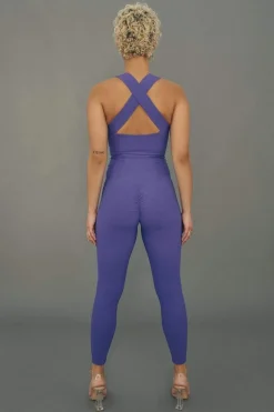 Tees & Tops*CXIX Move It Ribbed Corset Crop - Violet Dusk