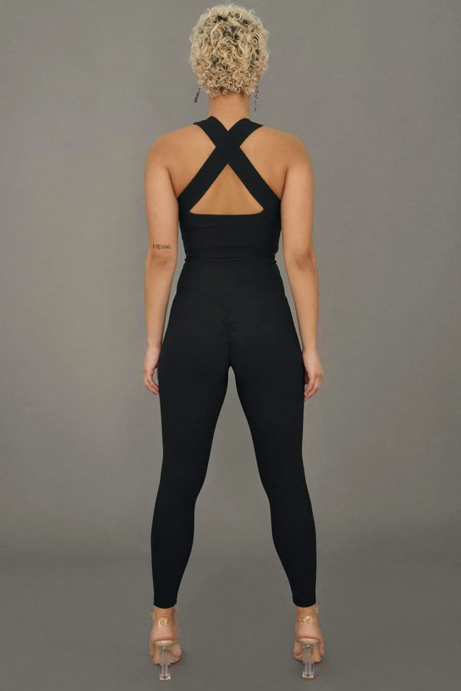 Leggings & Bikers*CXIX Move It Ribbed Corset Leggings - Black