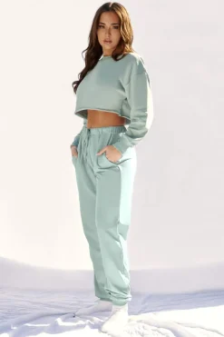 Joggers & Jumpers*CXIX Oversized Cropped Jumper - Sage