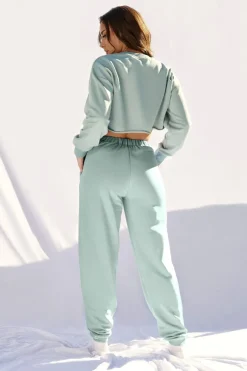 Joggers & Jumpers*CXIX Oversized Cropped Jumper - Sage