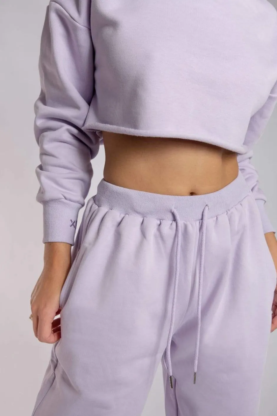 Joggers & Jumpers*CXIX Oversized Cropped Jumper - Lilac