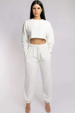 Joggers & Jumpers*CXIX Oversized Cropped Jumper - Ecru