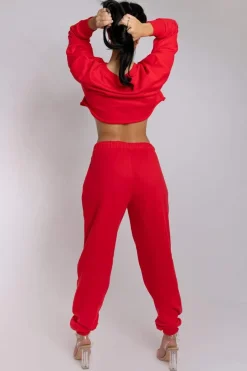 Joggers & Jumpers*CXIX Oversized Cropped Jumper - Jalapeno