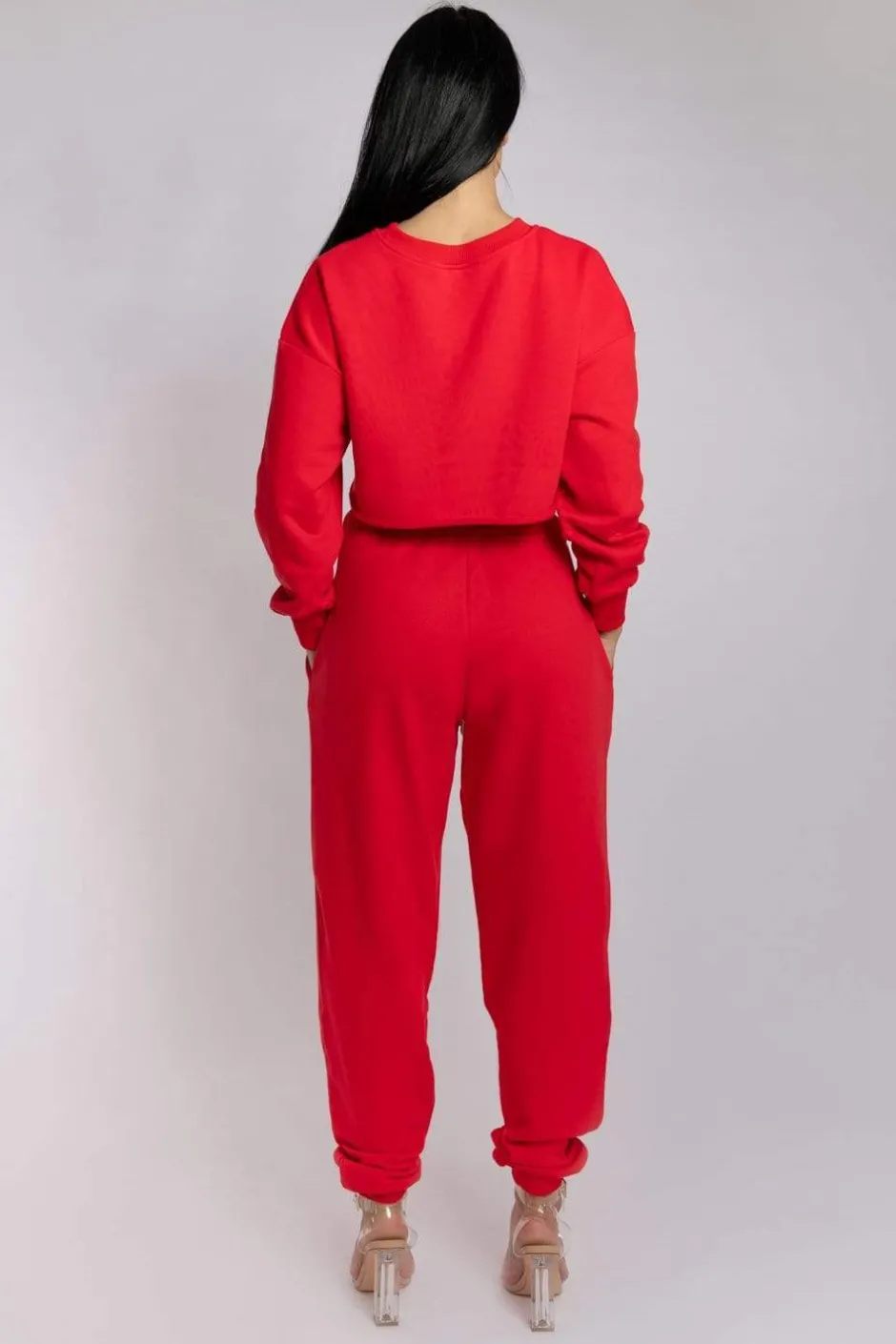 Joggers & Jumpers*CXIX Oversized Cropped Jumper - Jalapeno