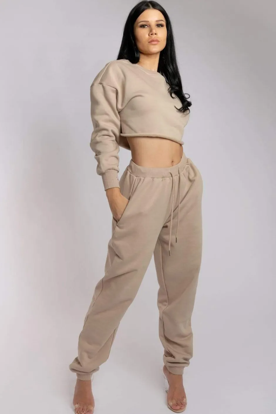 Joggers & Jumpers*CXIX Oversized Jogger Bottoms - Fawn